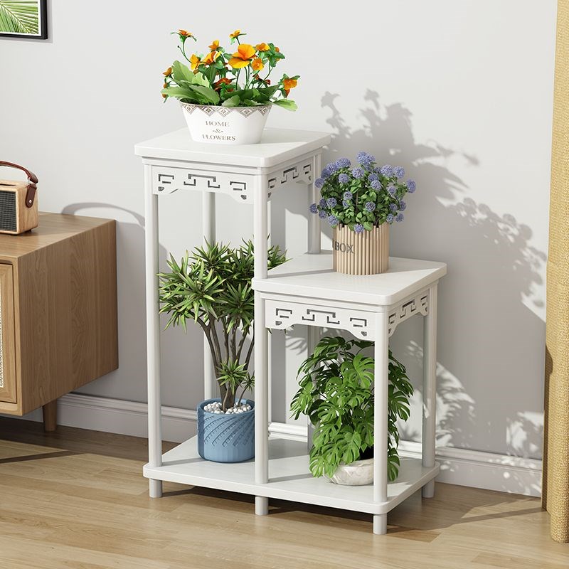 客厅落地式吊兰架彷古花r几中式阳台花架花架子简易室内实木花盆