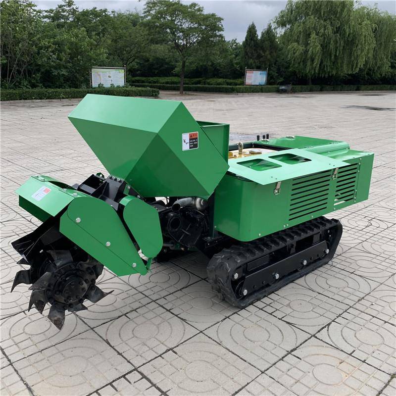 履带式开沟机果园大棚开沟机小型旋耕除草机40马力田园管理机