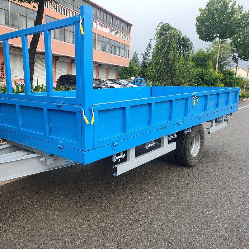 四轮农用平板挂车产地货源高栏牵引式挂车拖拉机后悬挂牵引拖车