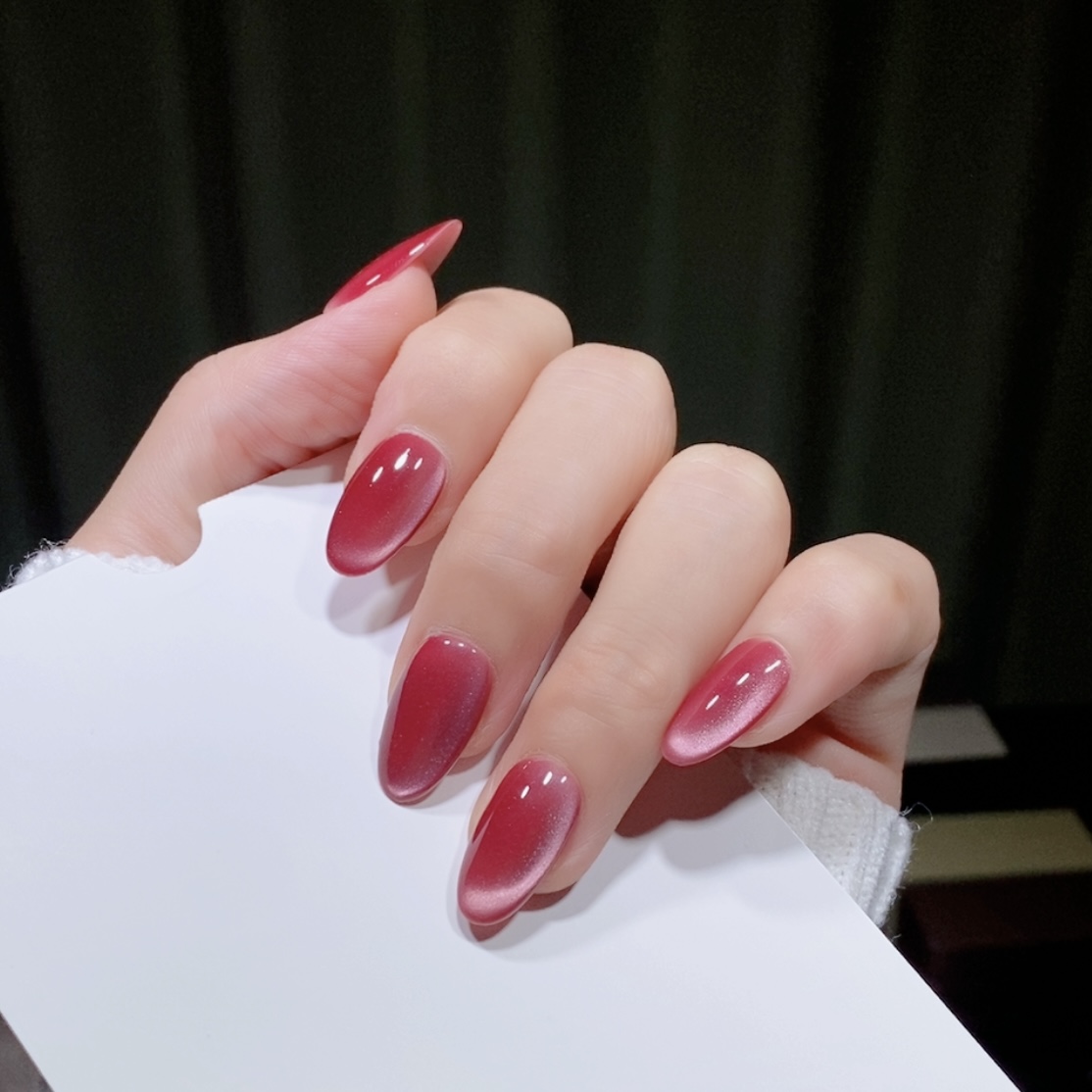 纯手工高级感侧光猫眼穿戴甲短款美甲精致高质量假指甲片【133】