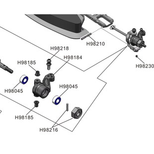 转向臂 10遥控电动平跑车配件 H98184 H9803配件1 HN鸿诺H9802