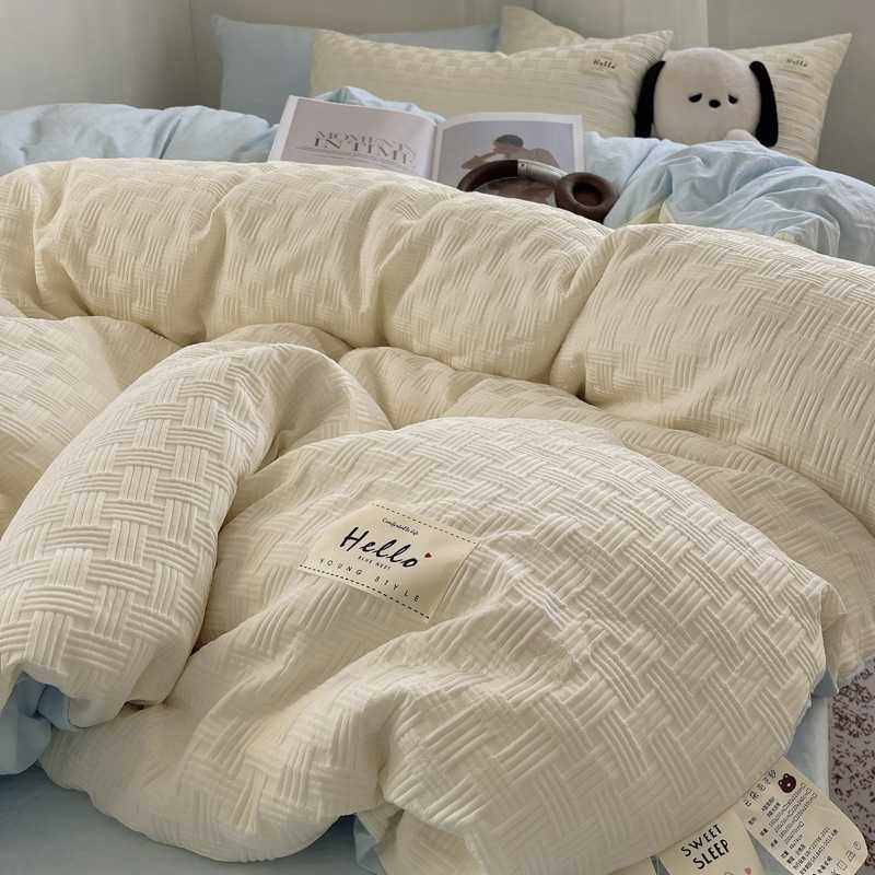 小清新双层纱水洗棉床上四件套泡泡纱被套学生宿舍床单床笠三件套,农机/农具/农膜,其它农用工具,淘宝优惠券,粉丝福利购,淘宝优惠卷