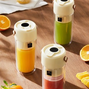 康宁便携式榨汁机双层玻璃保冷榨汁杯无线电动小型可碎冰炸果汁机