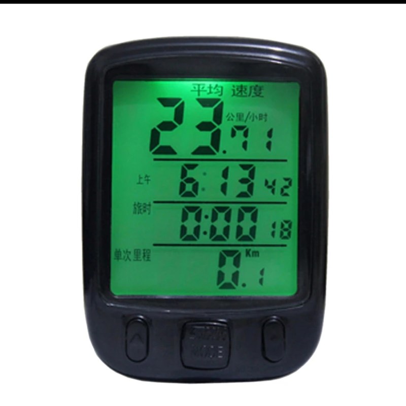 顺东骑行码表自行车夜光防水里程表中文大屏迈速表山地车码表配件