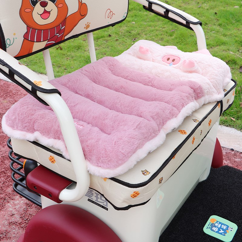 雅迪三轮车坐垫套罩冬季加厚c8/cL8/c6/C6/CL9电动车毛绒座套