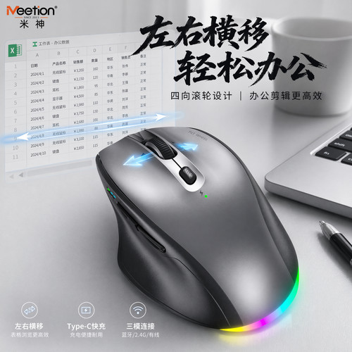 米神四向滚轮左右滚动表格鼠标
