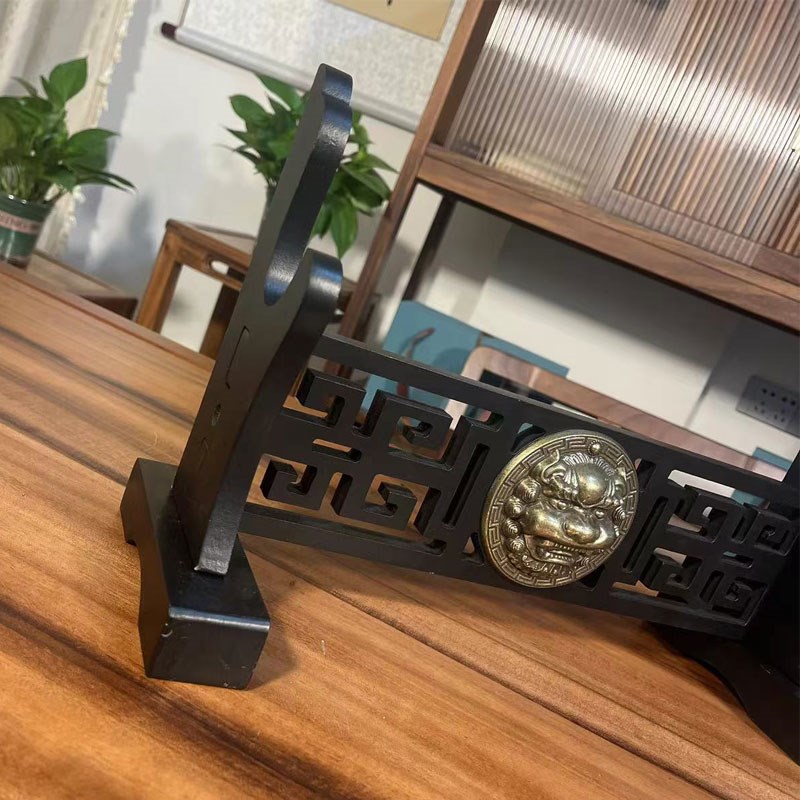 镇宅刀剑展示架实木剑架子武兵器剑托笛子架箫架子笔枪架精品摆件