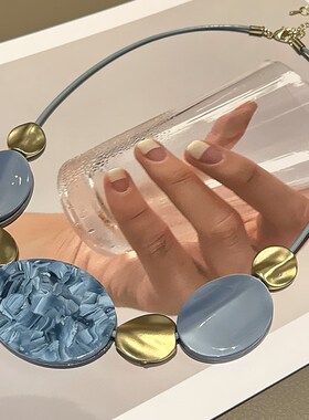 欧美衣服装饰项链女2025新款大气夸张装饰锁骨链春夏毛衣链饰品