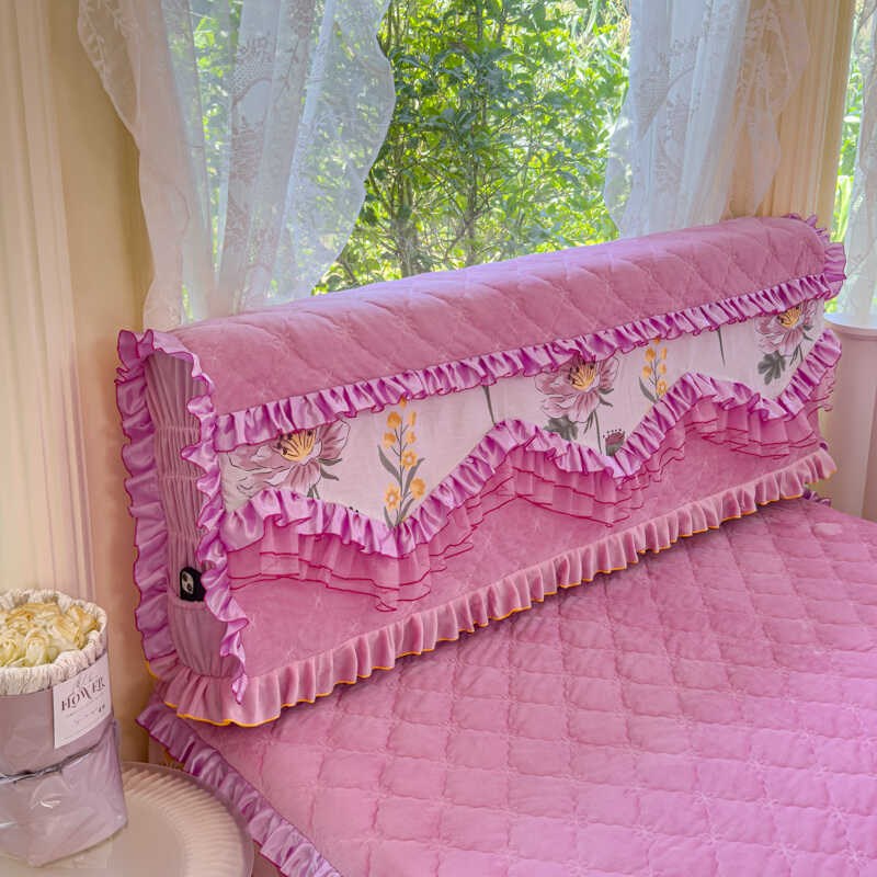 床头套罩新款全包k绒布床头罩夹棉加厚实木软包防撞皮床床头保护