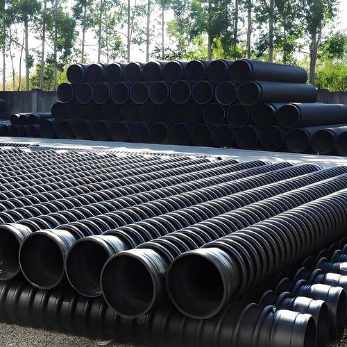 联塑hdpe缠绕结构壁排水耐酸碱聚乙烯加厚管材B型克拉管