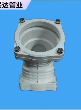 FRPP增强聚丙烯法兰式连接静音管75管材管件白色pe电力管pvdf管