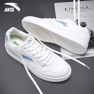 安踏男鞋青少年厚底板鞋软底轻便初中生百搭小白鞋男士运动休闲鞋