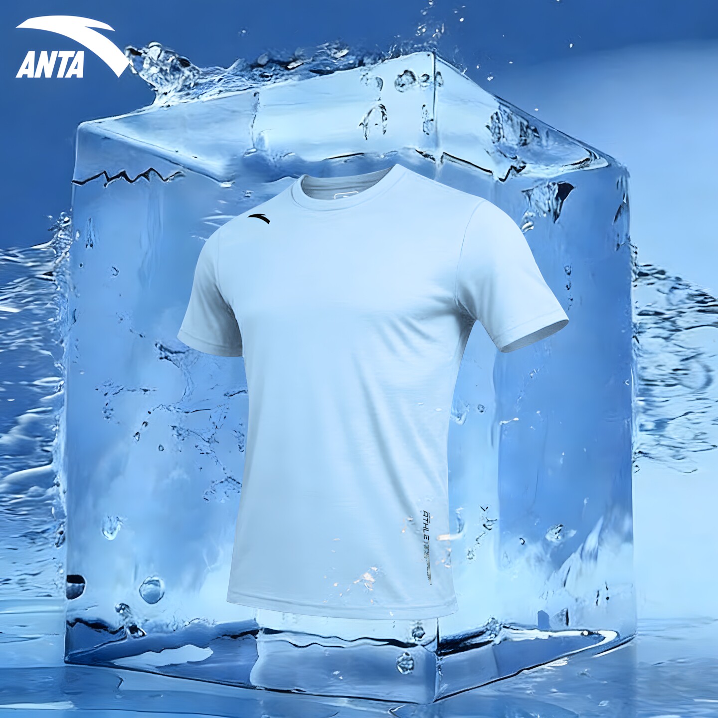 安踏短袖T恤速干衣夏季透气健身跑步训练服官方正品男士运动上衣