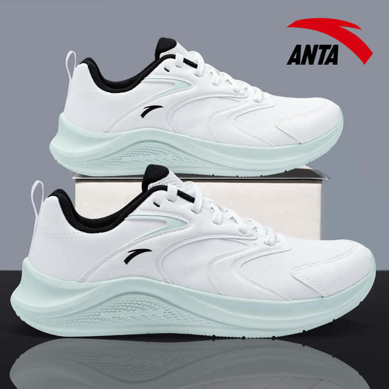 安踏女鞋跑步鞋软底轻便减震2026新款皮面时尚跑鞋女士潮流运动鞋