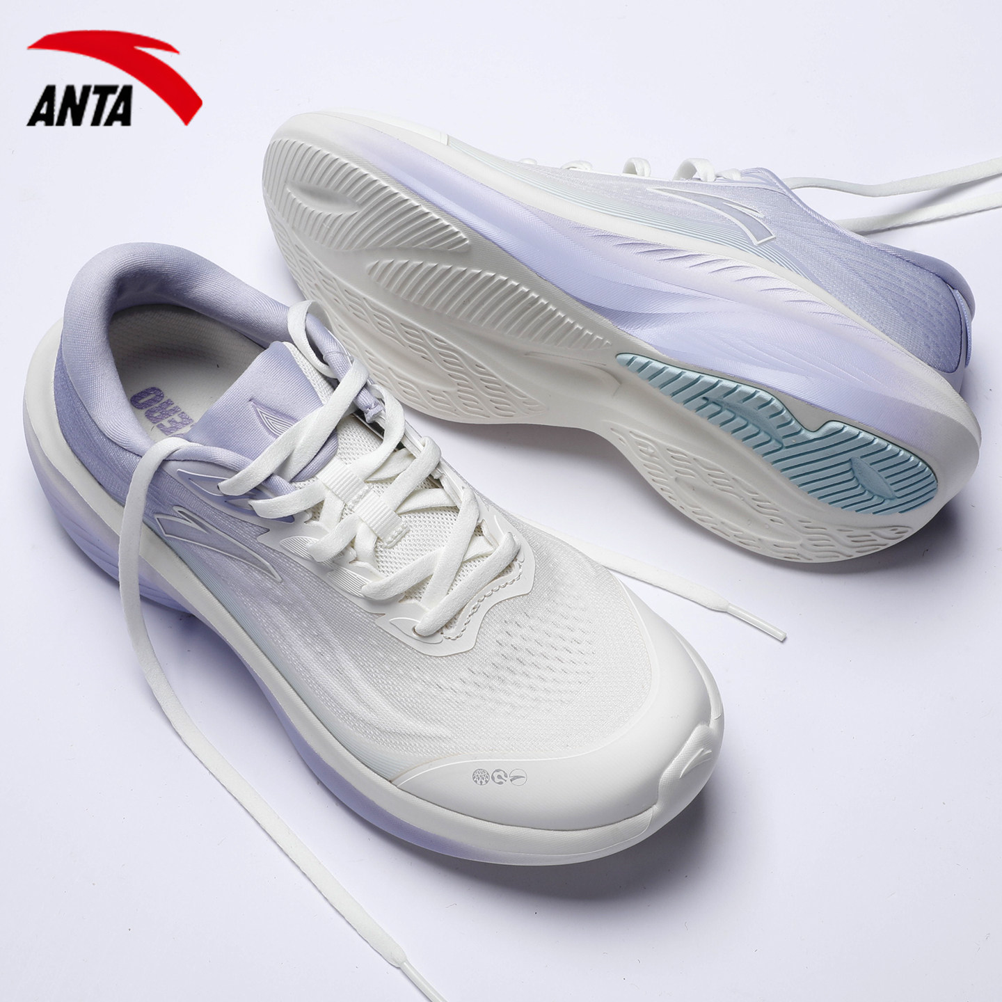 安踏叶子7新款跑步鞋官方正品夏季网面透气厚底鞋子女鞋女运动鞋