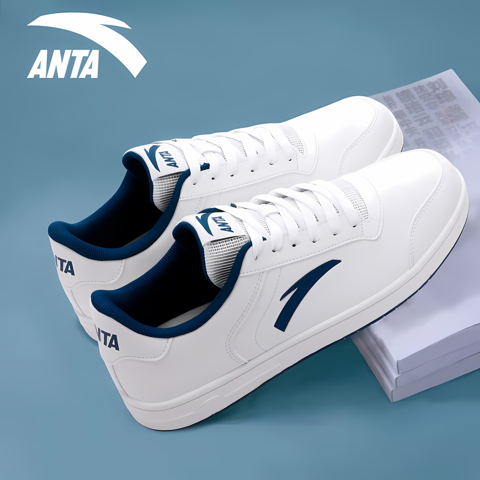 安踏男鞋低帮板鞋2025新款青少年百搭小白鞋男士轻便运动休闲鞋子