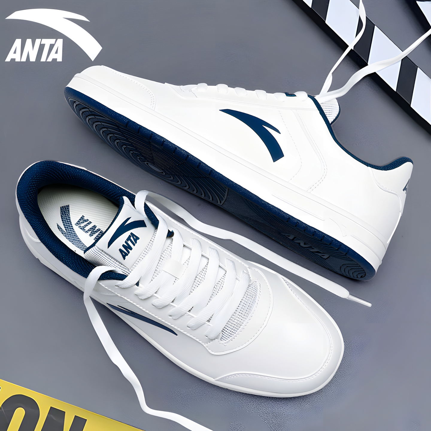 安踏男鞋运动休闲鞋防滑耐磨板鞋