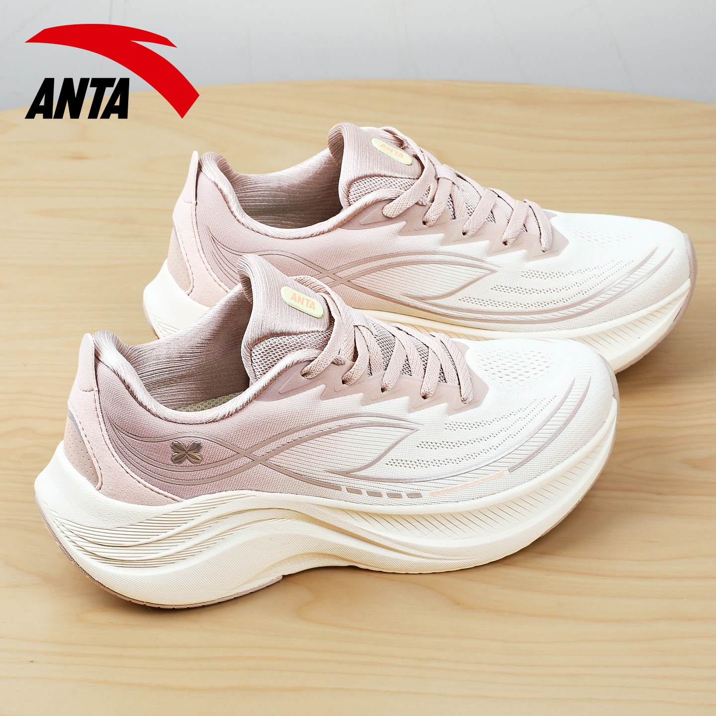 安踏叶子6跑步鞋软底轻便减震2026新款官方正品厚底女休闲运动鞋