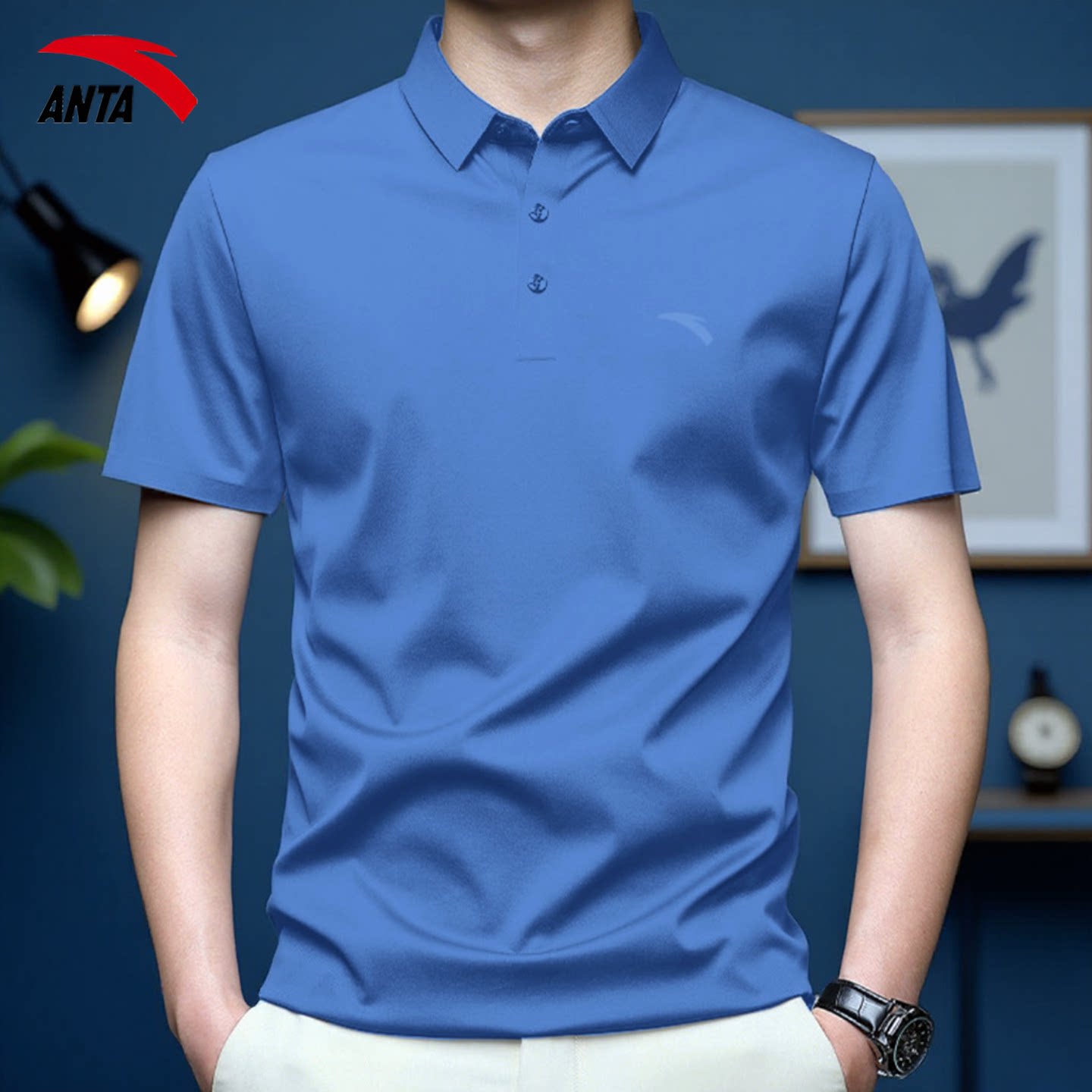 安踏短袖polo衫男官方正品凉感速干t恤夏季舒适透气男士运动上衣