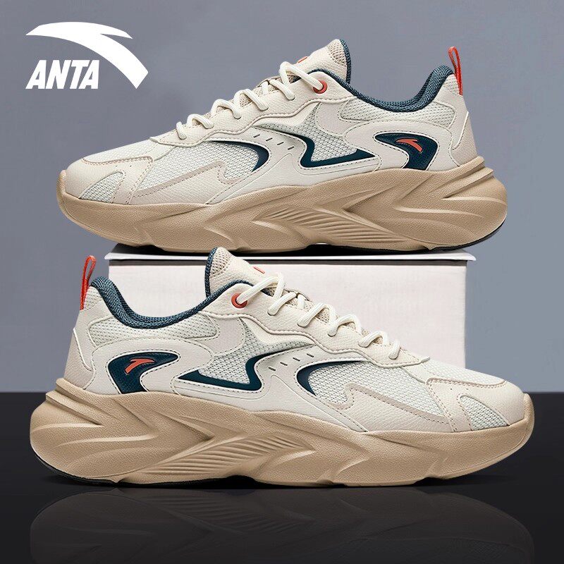 安踏男鞋运动鞋2026新款青少年休闲鞋厚底增高男士百搭复古跑步鞋