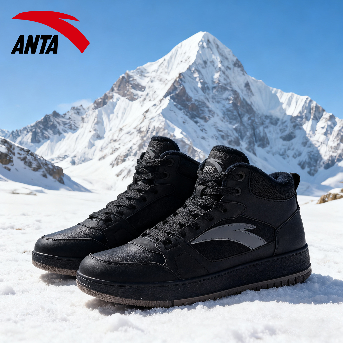 安踏男鞋加厚加绒板鞋2025新款冬青少年保暖二棉鞋男士运动休闲鞋