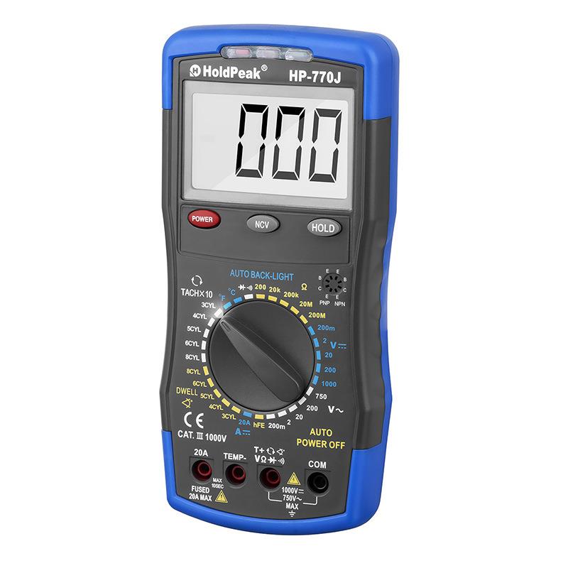 华普HP-770J高精度台式手持电压测试数字汽车表多功能万用表