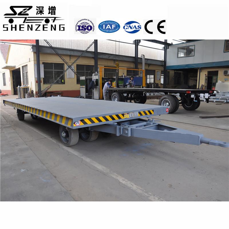 20吨双头牵引平板拖车厂内中专运输板车托盘车叉车牵引平板车