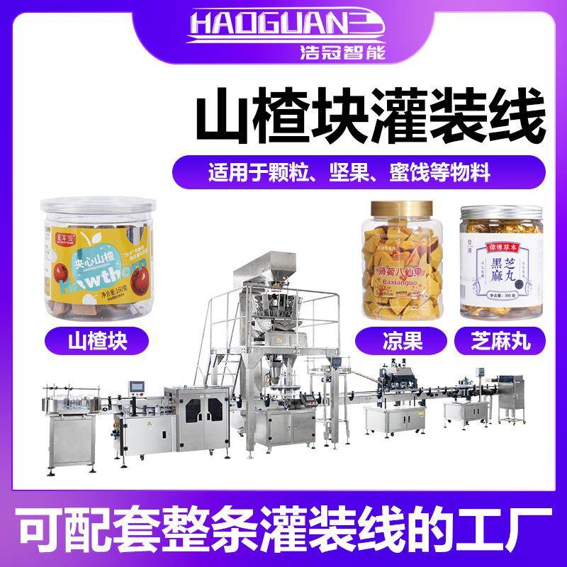 全自动山楂灌装机桂圆肉芒果干定量罐装机瓶装凉果芝麻丸灌装线