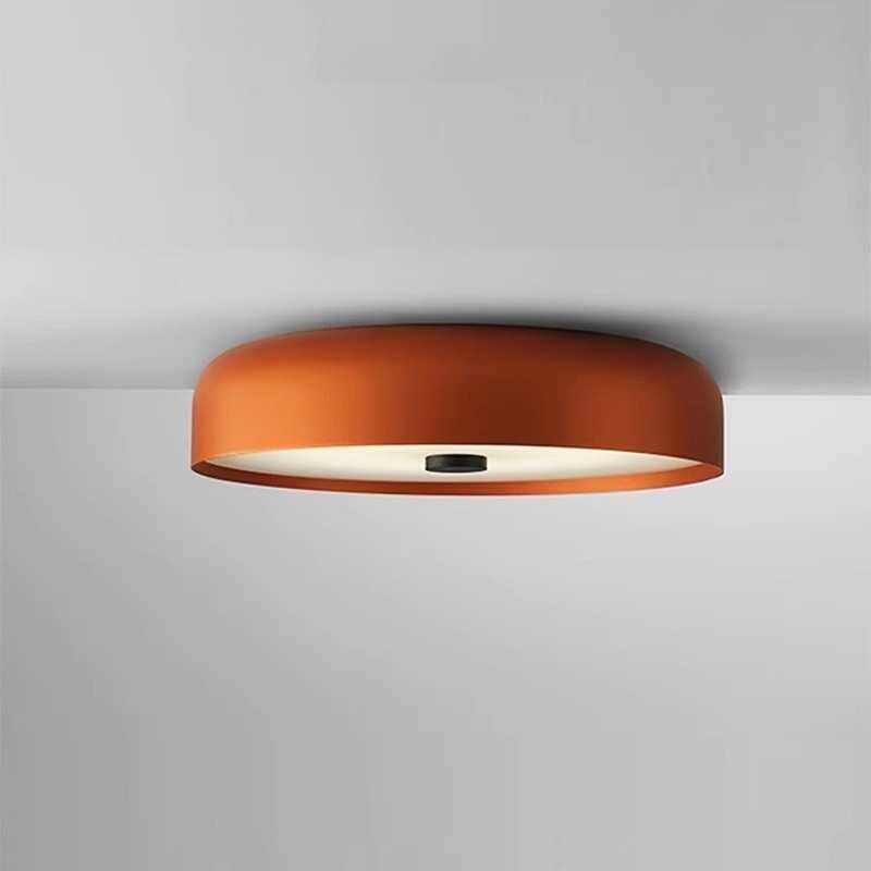 包豪斯卧室吸顶灯极简中古圆形书房灯饰简约现代主卧房间 led灯具