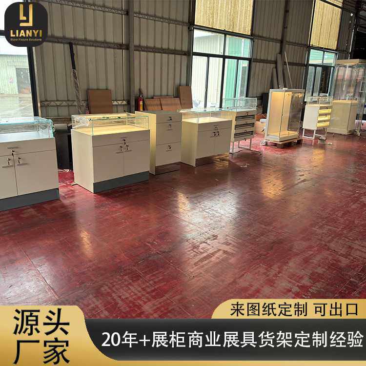 玻璃展柜工厂定制珠宝展示柜钢化玻璃珠宝首饰中岛柜带灯多层柜子
