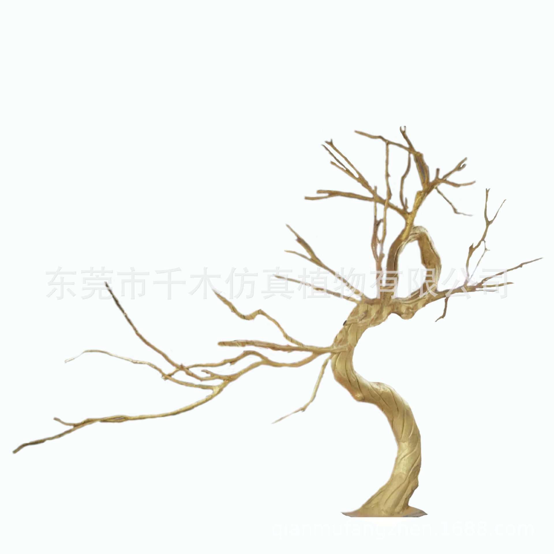 造型松树树摆件艺术实木枯树干工艺品根雕塑商场松树摆件工厂直销