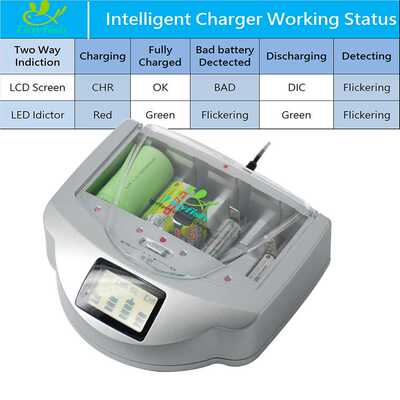 charger for nimh nicd  aa aaa c d 9v battery with discharge