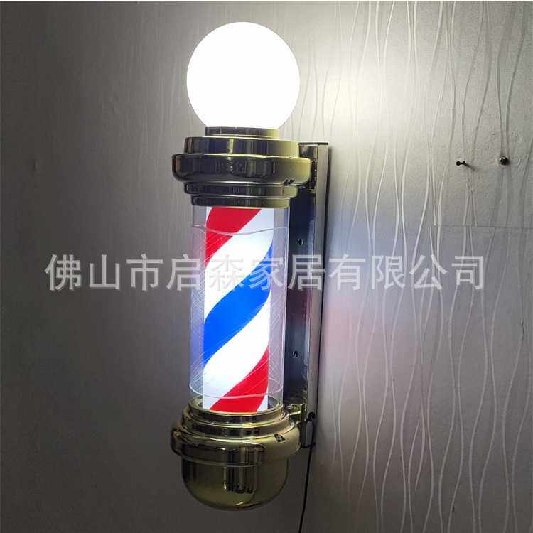 美发店led转灯发廊转灯理发店标志灯箱户外防水挂壁灯新款挂墙灯