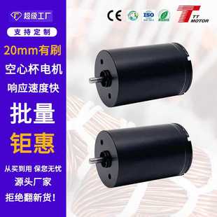 空心杯马达2030双滚珠12V有刷空心杯马达直径20mm有刷空心杯电机