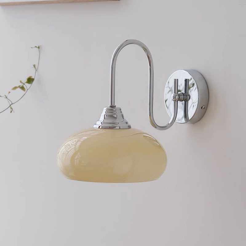 灯复古卧室壁灯简约床头灯法式玻璃美式灯具中古灯饰民宿过道灯