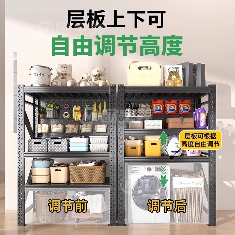 仓库货架置物架多层超市零食储物架快递货物架地下室家用重型铁架