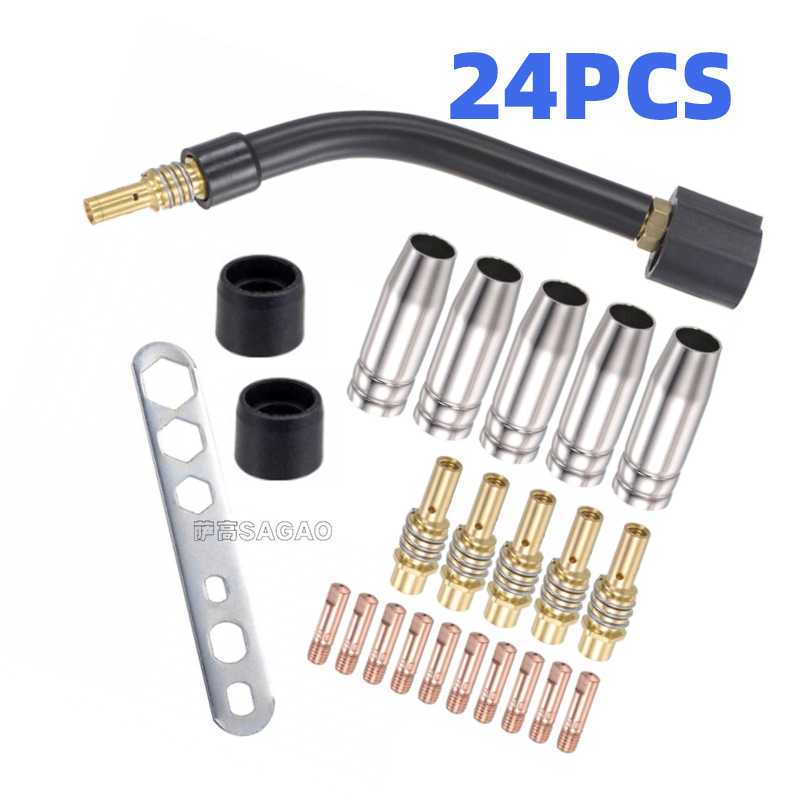 跨境15AK保护嘴二保焊枪配件保护套15AK导电嘴导电咀保护咀24PCS