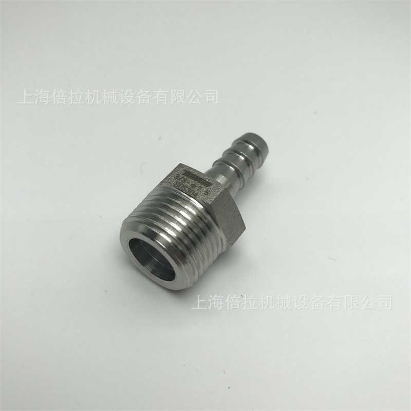 TENHEFLOW不锈钢外丝PT1/4(R1/4)Xφ7mm宝塔接头竹节六角锻压件