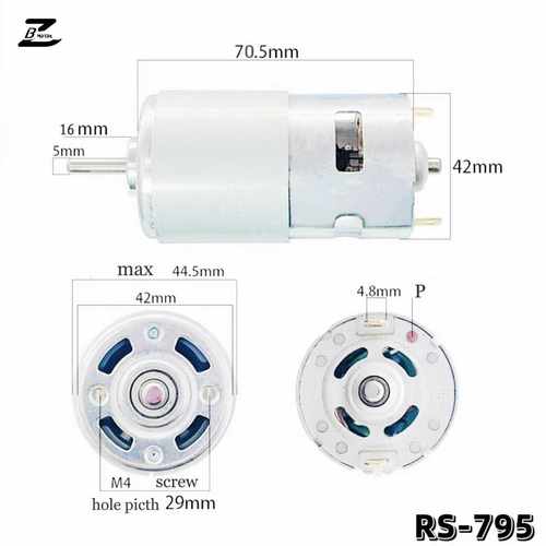 全铜芯795有刷直流电机785水泵大扭矩风扇马达源头工厂可提供打样