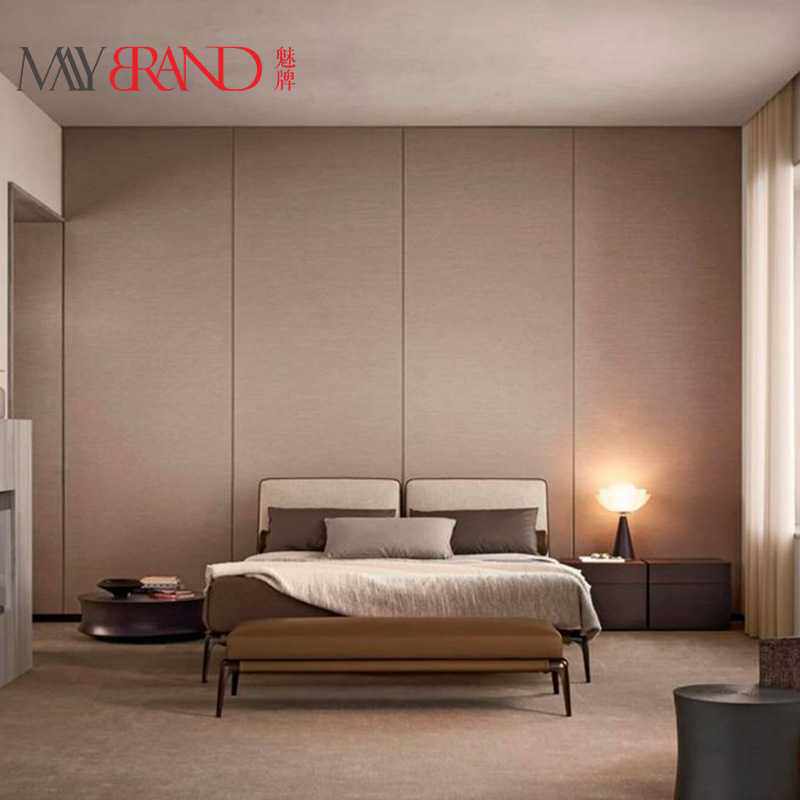 新款高档意式极简现代极简布艺床 北欧设计师款次卧齐边双人床