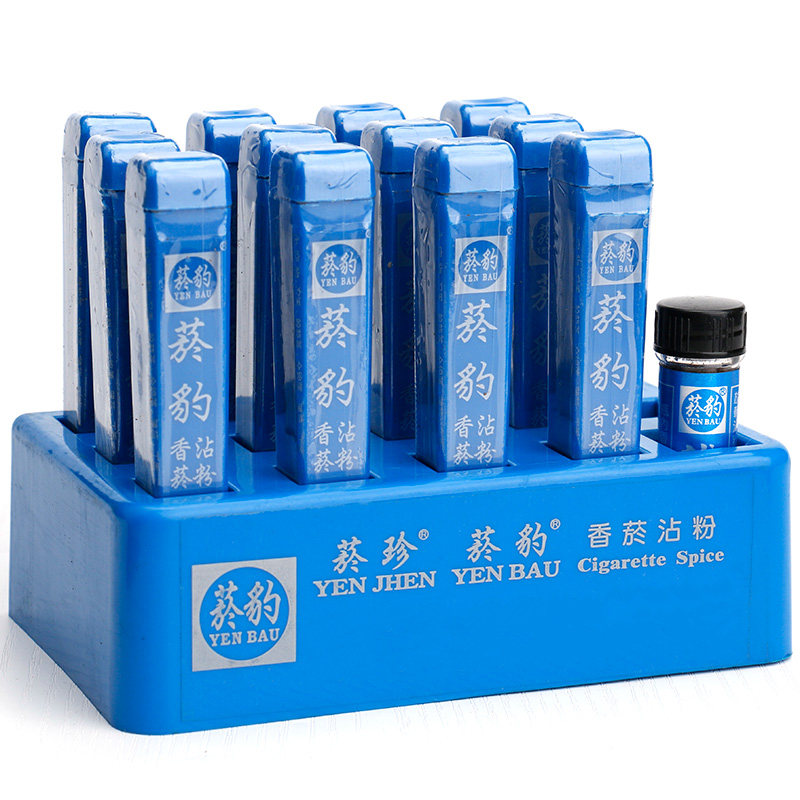 台湾正品原装进口菸豹烟珍烟友爽沾烟粉天藏香薄荷清凉味粘粉鼻粉