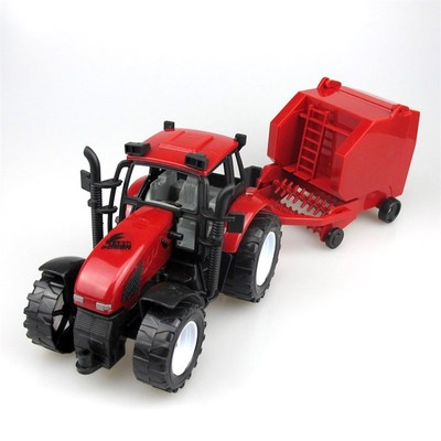 儿童农夫农用拖拉机农场播种收割机洒水车惯性模型工程玩具车套装