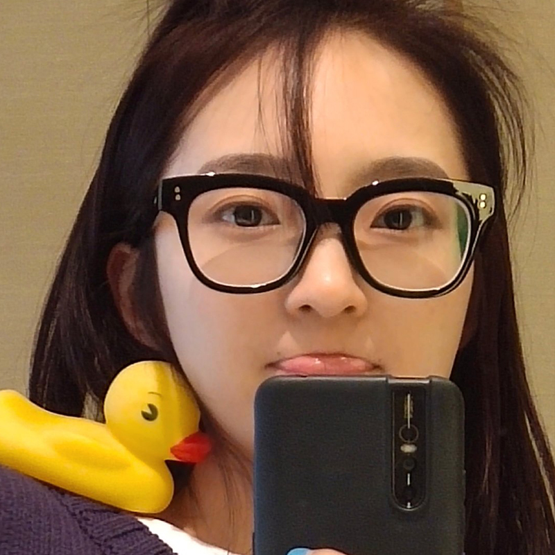 杨凯雯同款眼镜复古文艺网红黑色粗框方形铆钉超轻TR90近视眼镜框