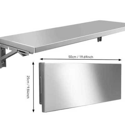 Stainless Steel Folding Table Wall Mount, Folding Shelf