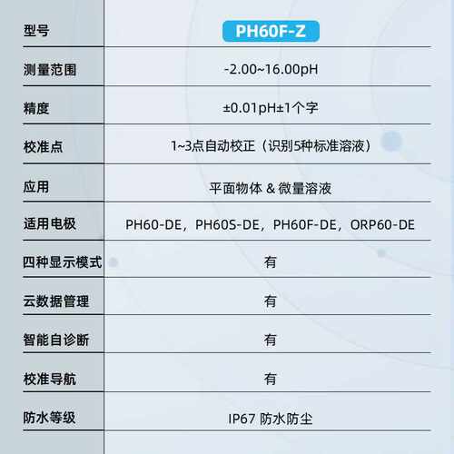 上海三信APERA PH60F-Z 智能蓝牙平面笔式pH计