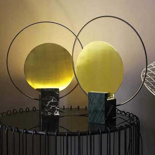 卧室大理石设计师样板房北欧创意简约台灯客厅轻奢床头台灯后现代