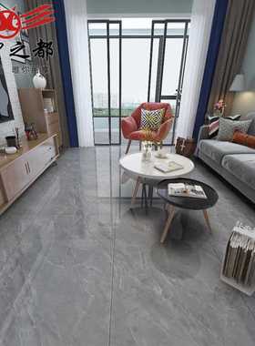 佛山瓷砖灰色连纹通体大理石瓷砖750x1500客厅简约大板防滑地砖