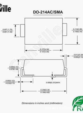 全新SS320 SMA 3A 200V 贴片SS3200 DO-214AC大芯片 肖特基二极管