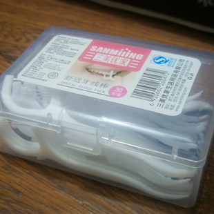 三美优家牙线/牙线棒6047超细圆线   卫生便捷 约28支*5盒剔牙缝