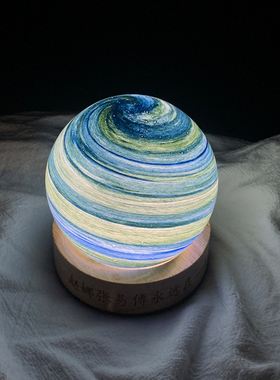 左耳说创意星球灯水晶球月球氛围桌面小夜灯摆件生日礼物男生